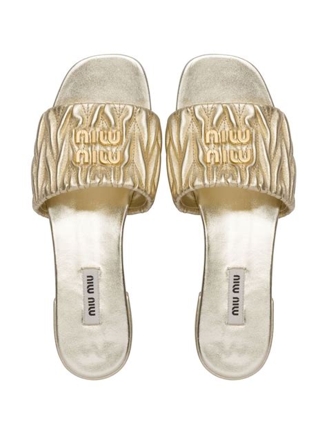 miu miu matelasse sandals